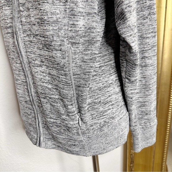 Athleta Heather Marled Gray Full Zip Front Jacket Size Medium - Picture 3 of 9